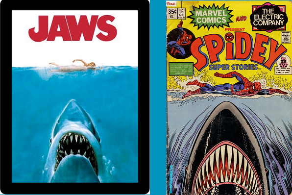Jaws movie poster and Spiderman parody -- Best Images
